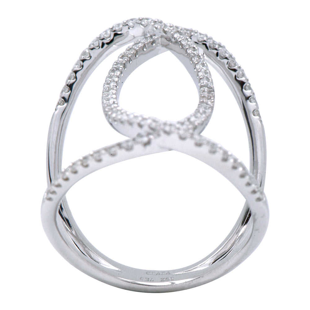 18K White Gold Fashion Diamond Ring, 0.62ct