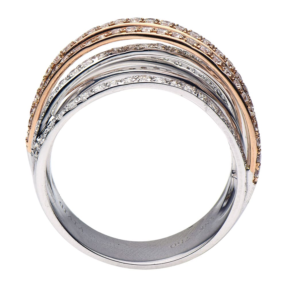 18K White GoldR Fashion Diamond Ring, 1ct