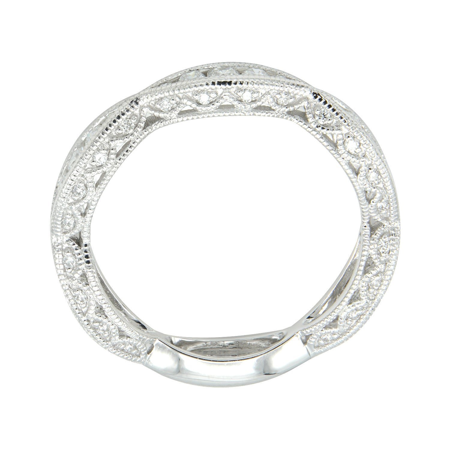 18K White Gold Diamond Band, 0.6ct