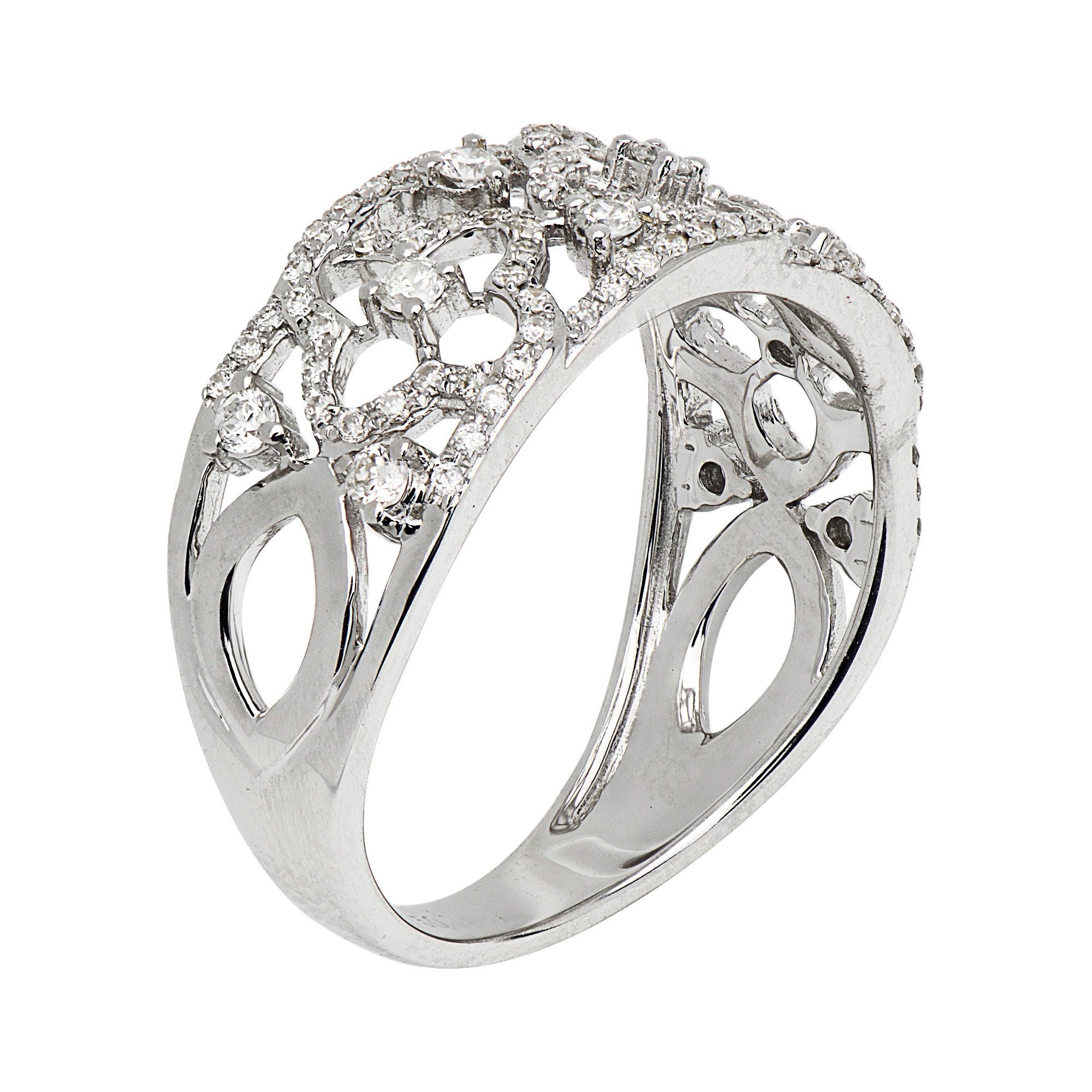 18K White Gold Fashion Diamond Ring, 0.54ct