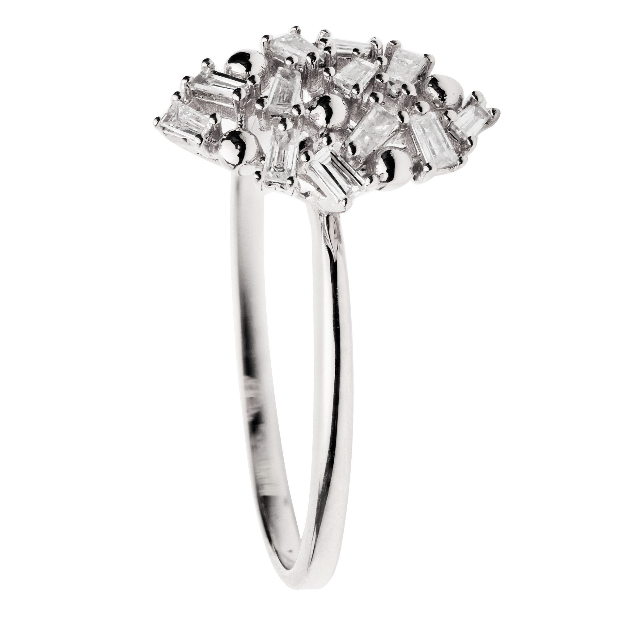 18K White Gold Fashion Diamond Ring, 0.18ct