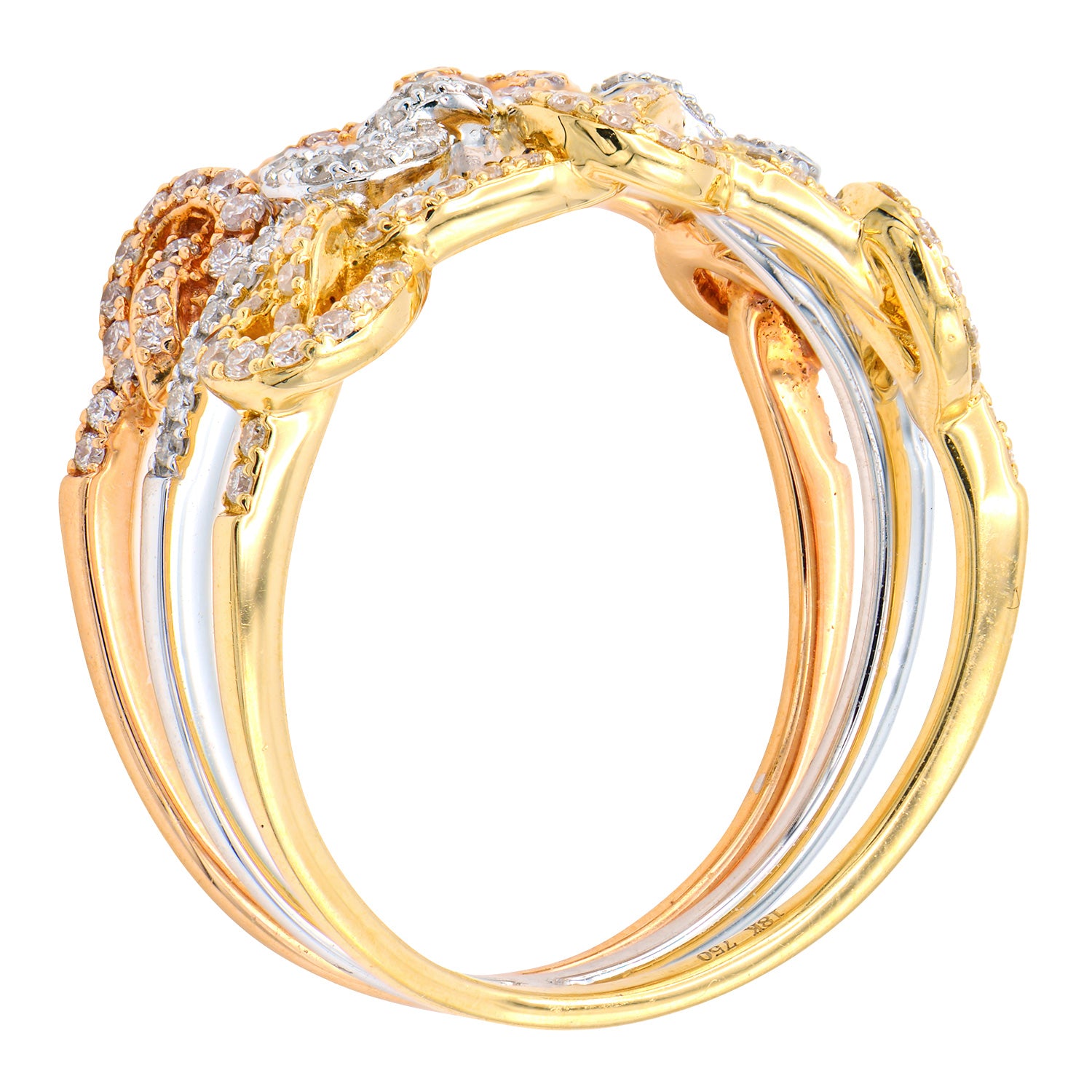 18K White GoldYR Fashion Ring, 0.49ct