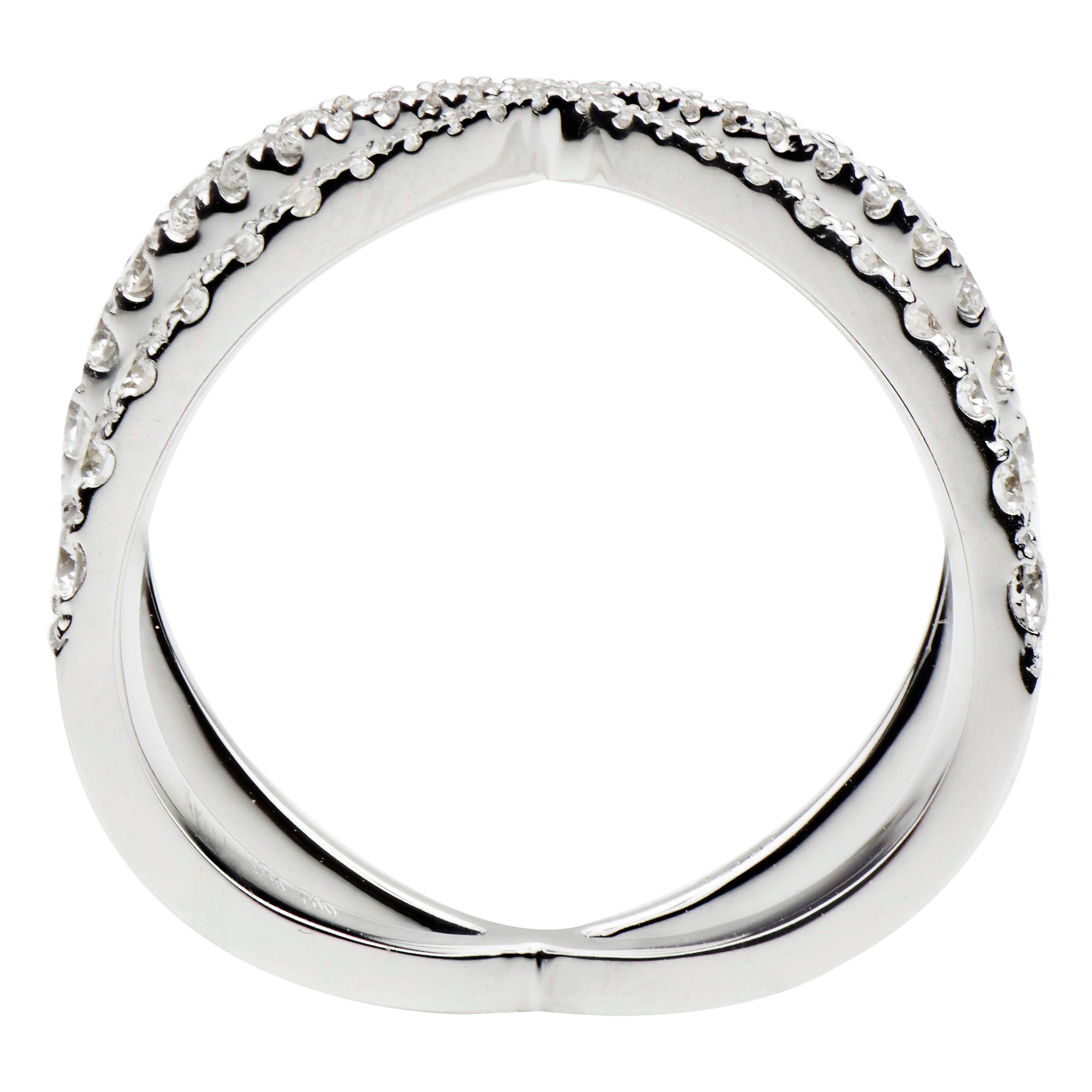 18K White Gold Fashion Diamond Ring, 0.61ct