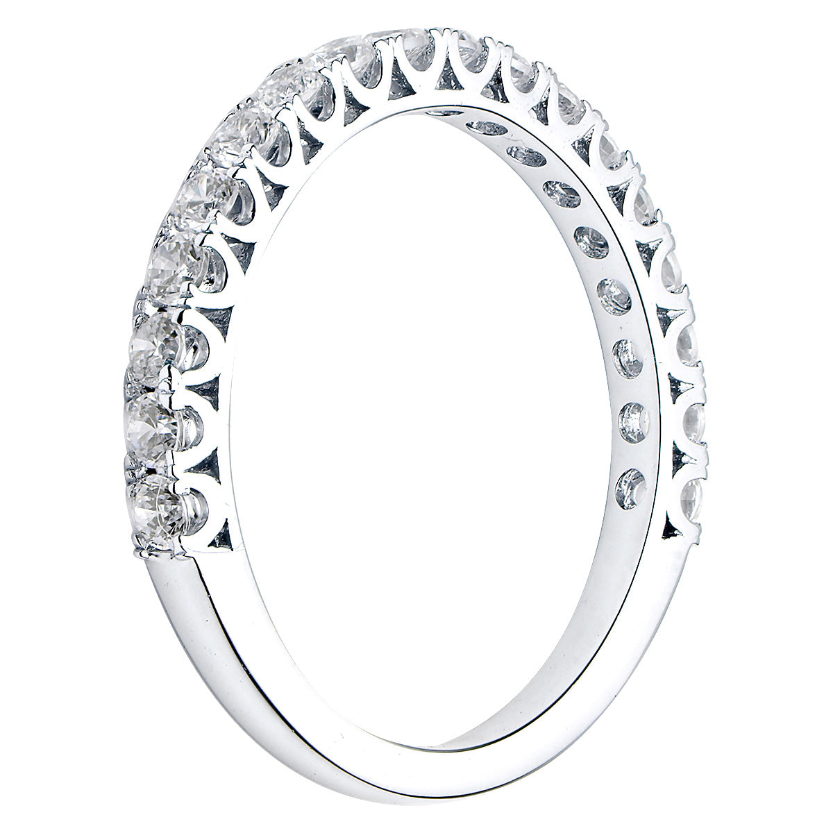 18K White Gold Diamond Band, 0.52ct
