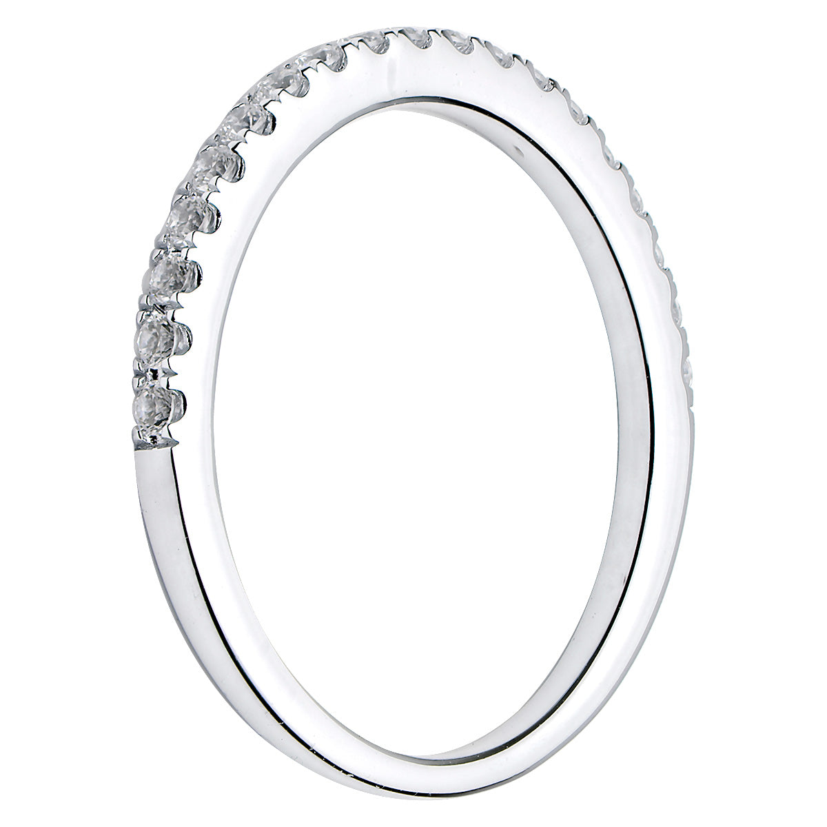 18K White Gold Diamond Band, 0.22ct