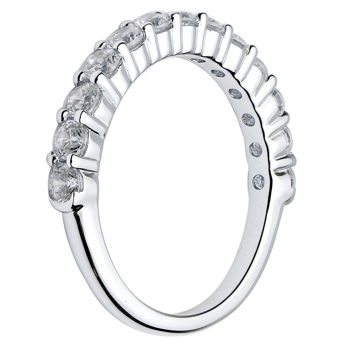 18K White Gold Diamond Band, 0.92ct