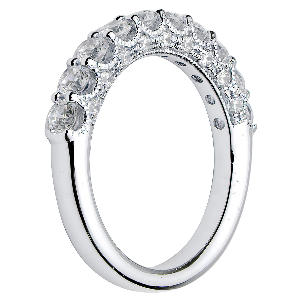 18K White Gold Diamond Band, 1.19ct
