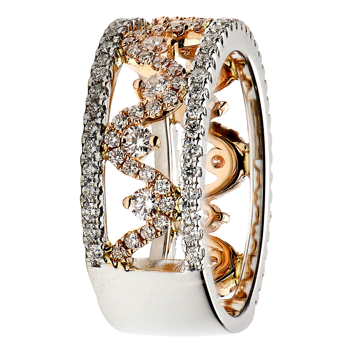 18K White Gold Fashion Diamond Ring, 1.05ct