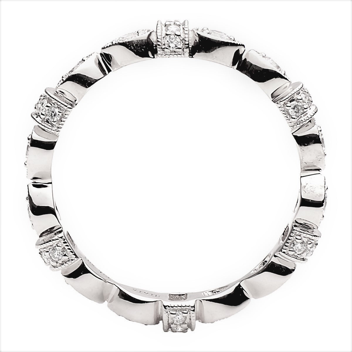 18K White Gold Diamond Band, 0.46ct