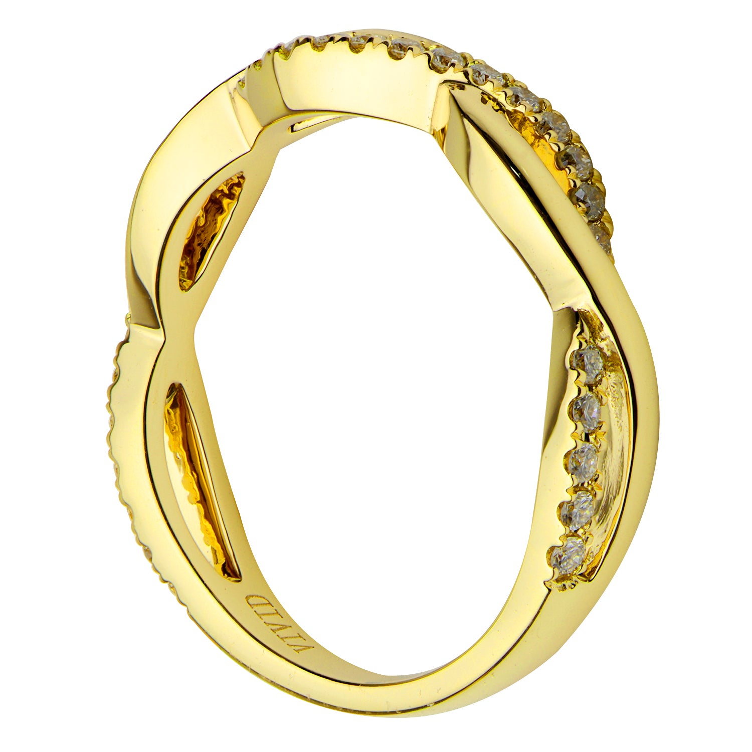 18K Yellow Gold Diamond Band, 0.22ct