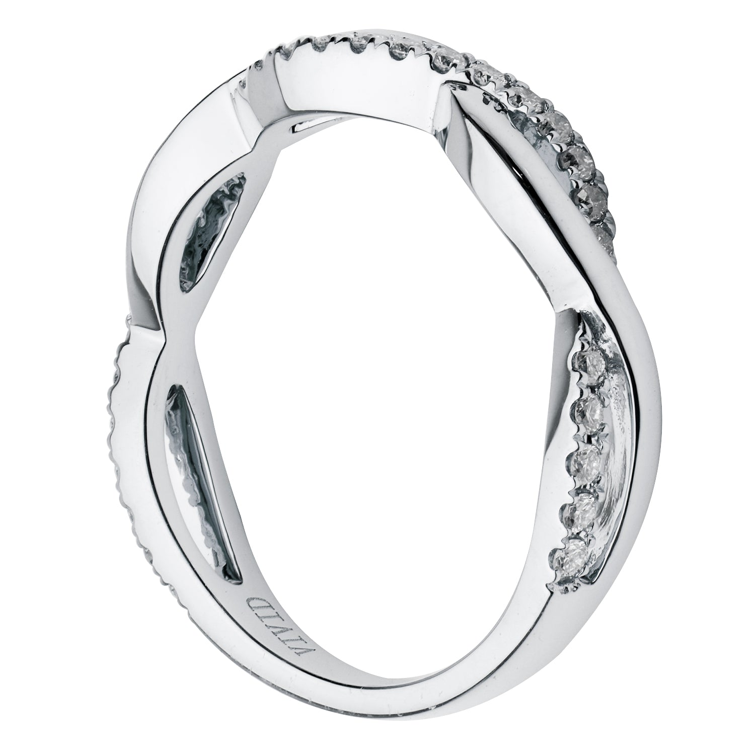 18K White Gold Diamond Band, 0.22ct
