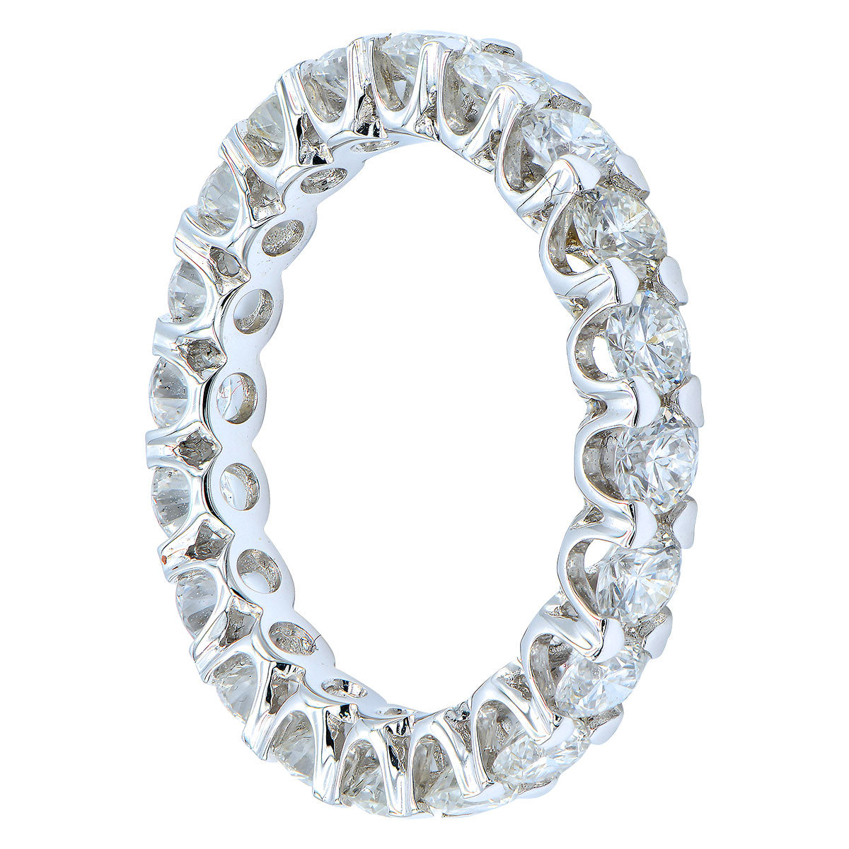 18K White Gold Diamond Band, 2.2ct