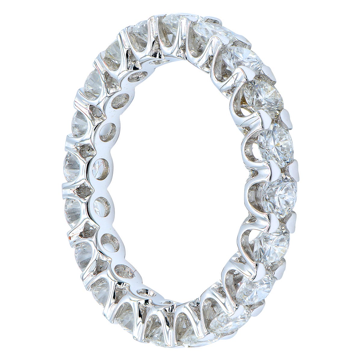 18K White Gold Diamond Band, 2.2ct