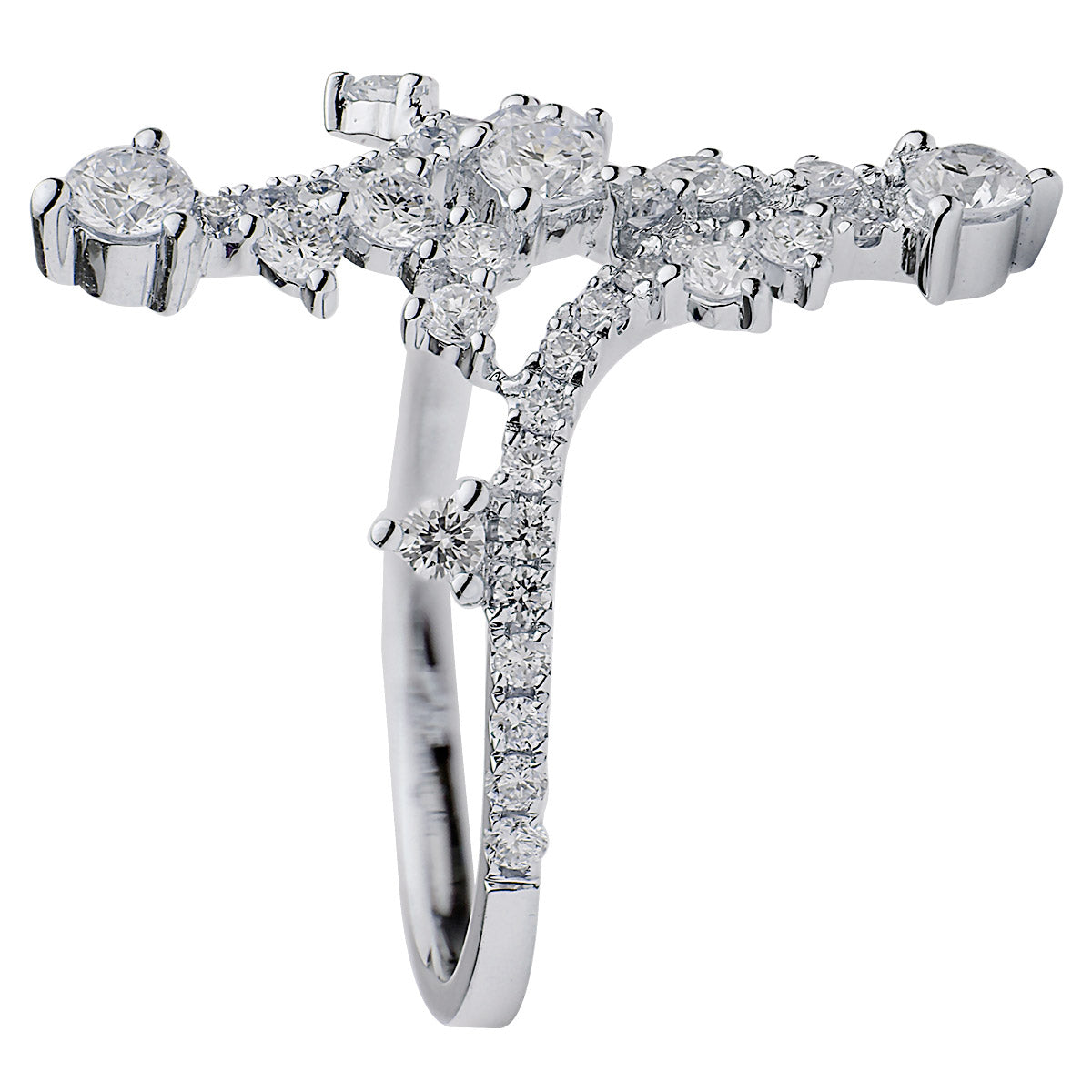 18K White Gold Fashion Diamond Ring, 0.8ct