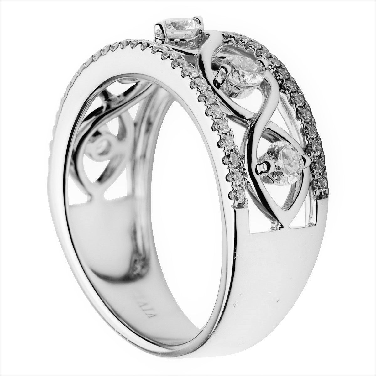 18K White Gold Fashion Diamond Ring, 0.68ct