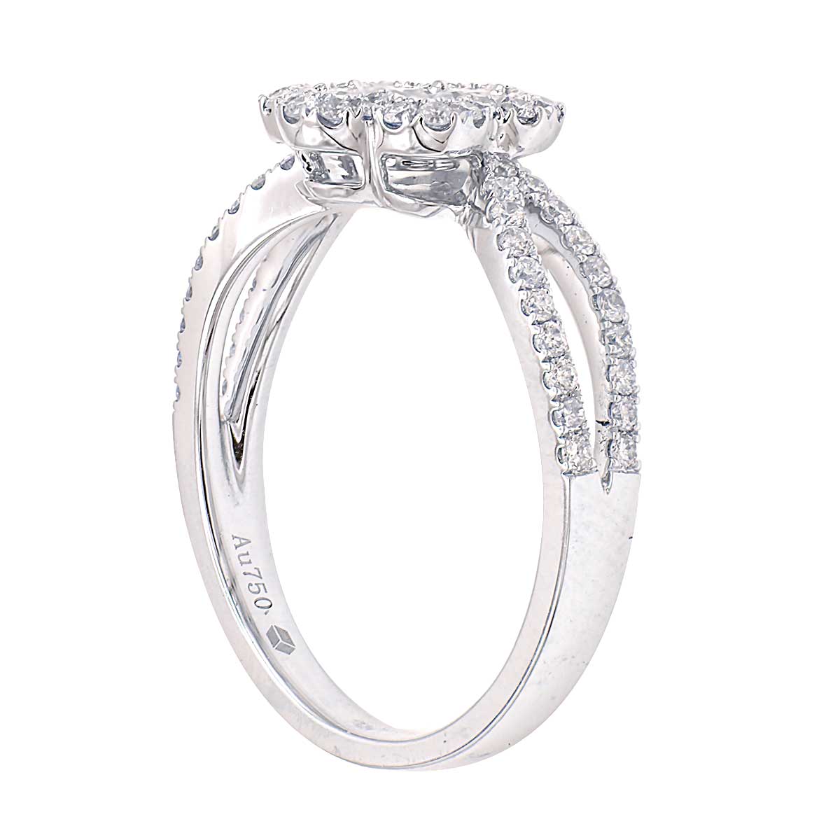 18K White Gold Fashion Diamond Ring, 0.94ct
