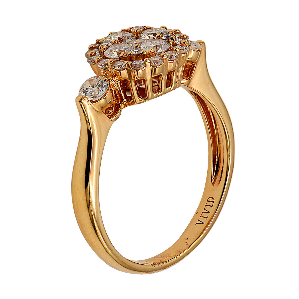 18K Rose Gold Fashion Diamond Ring, 0.85ct