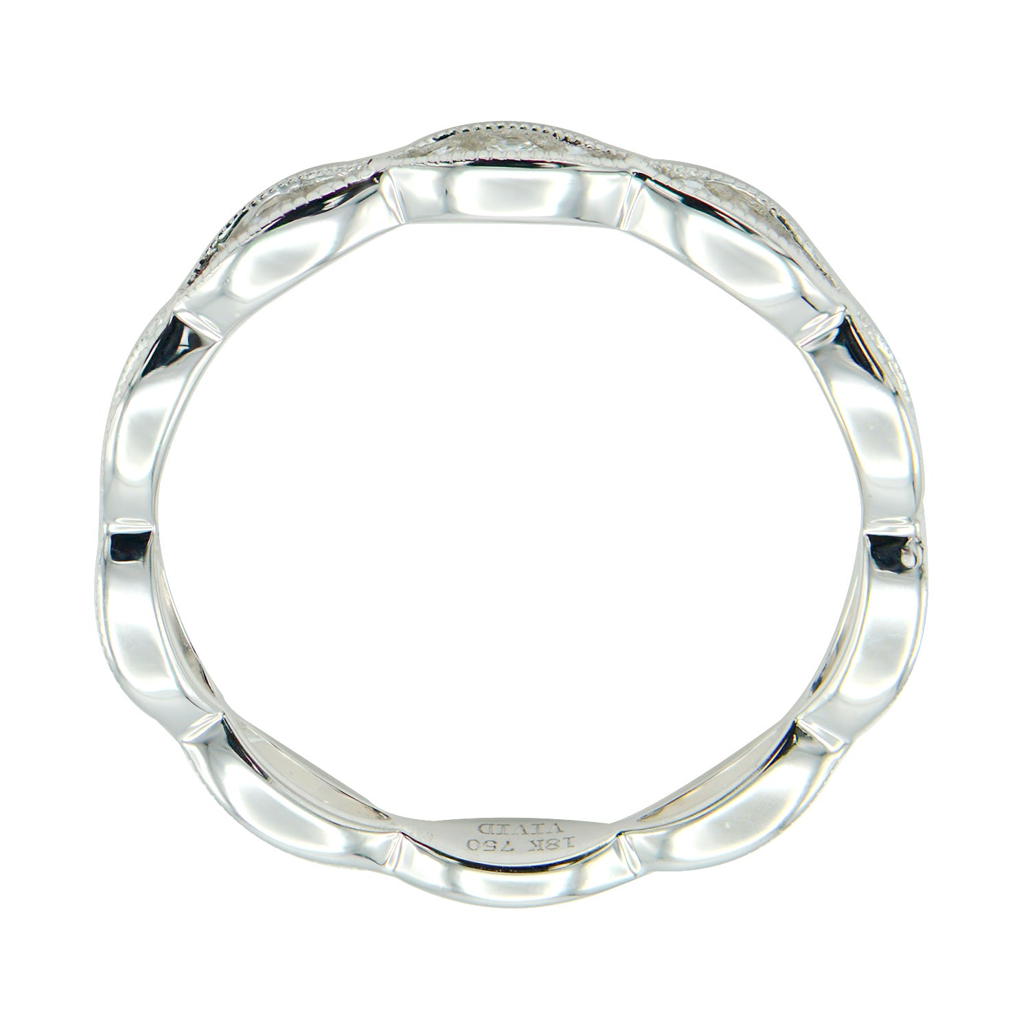 18K White Gold Diamond Band, 0.23ct