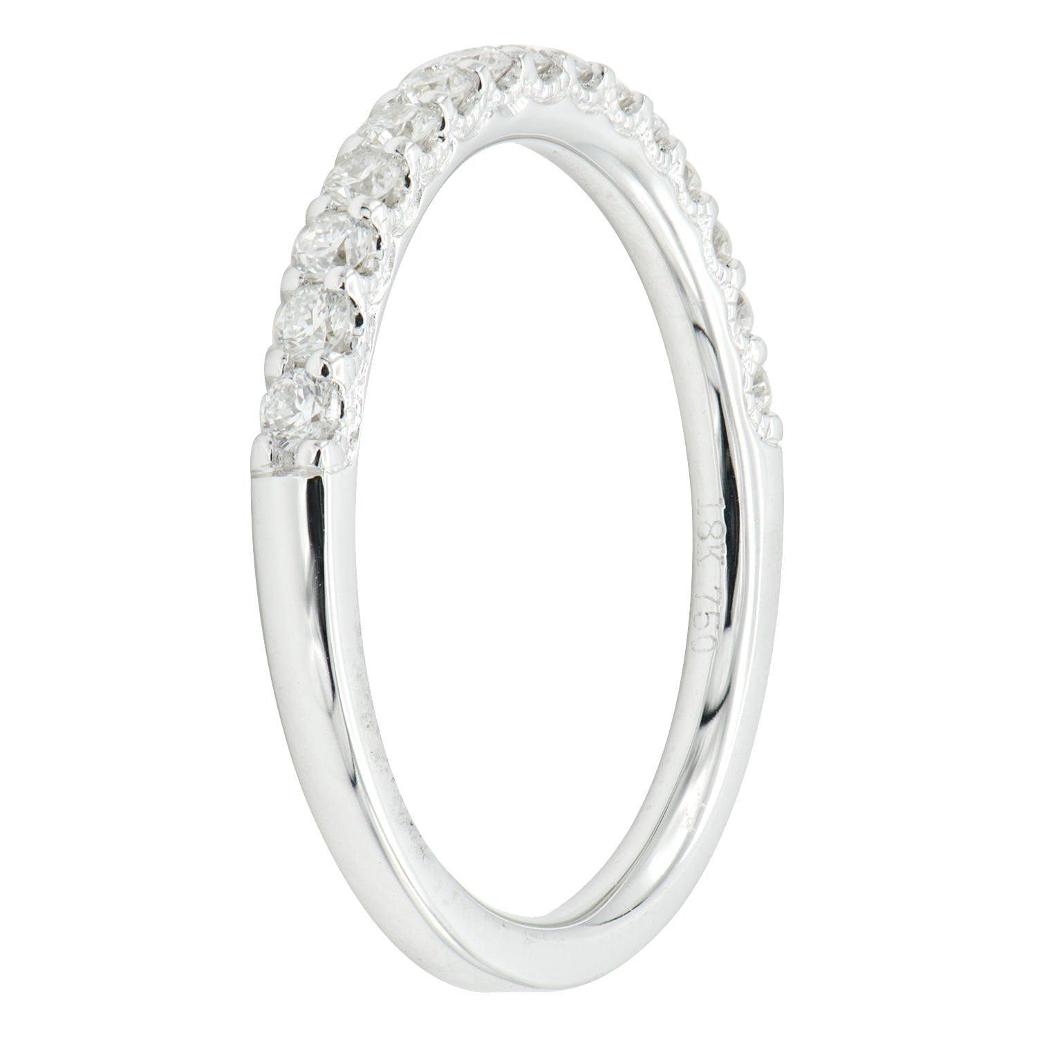 18K White Gold Diamond Band, 0.4ct