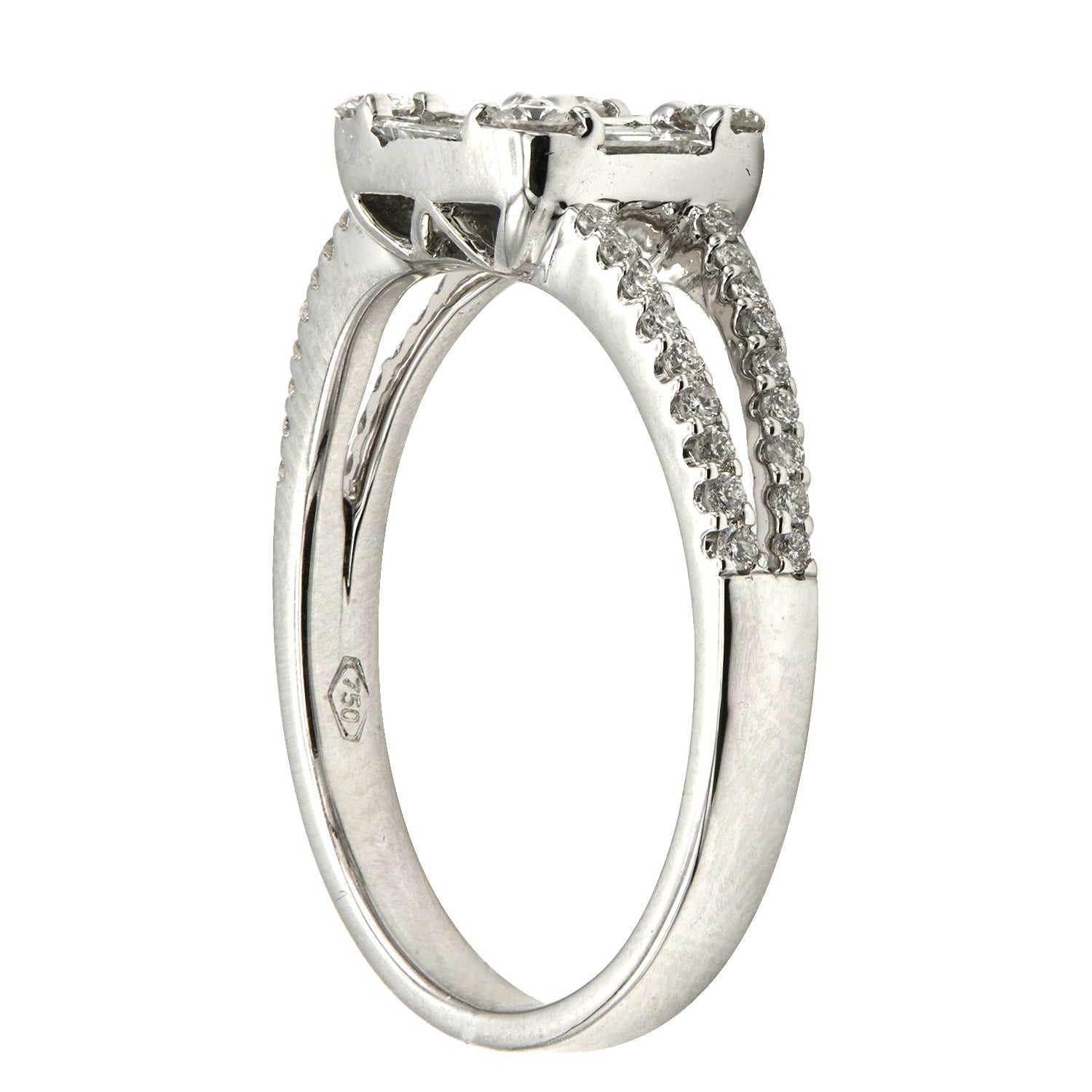 18K White Gold Fashion Diamond Ring, 0.55ct