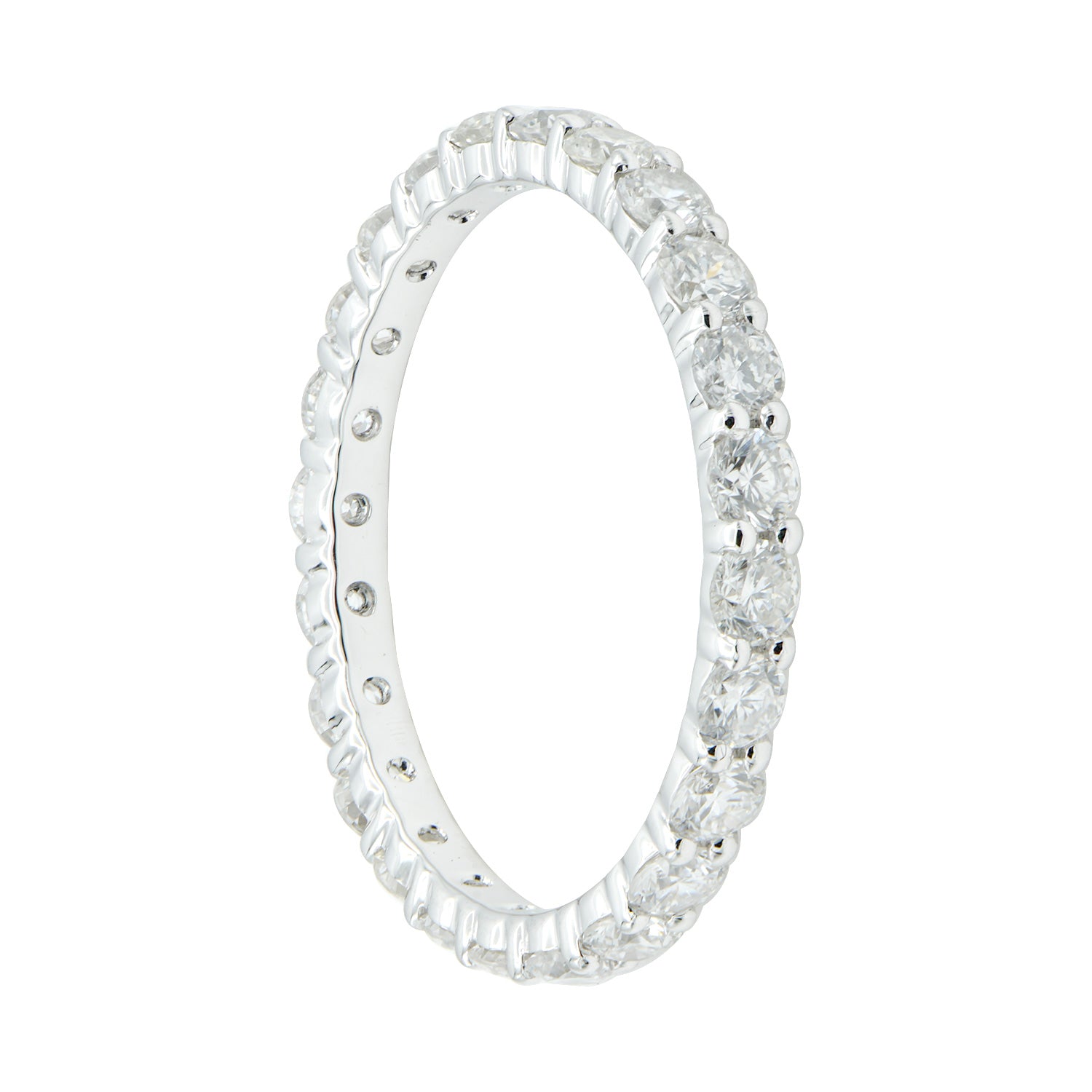 18K White Gold Diamond Band, 1.08ct