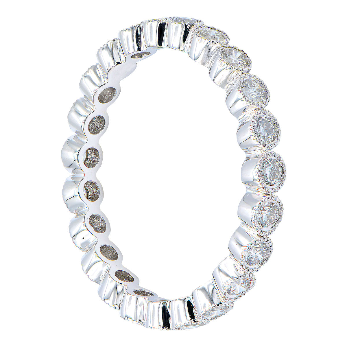 18K White Gold Diamond Band, 0.42ct