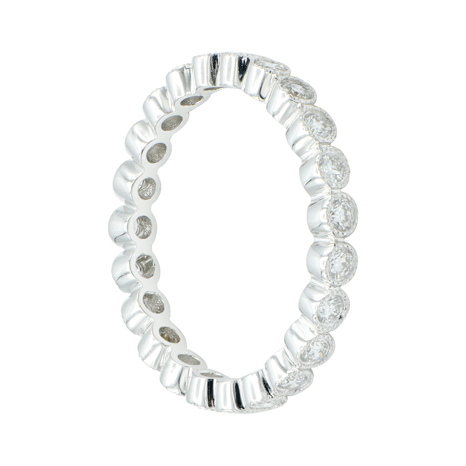 18K White Gold Diamond Band, 0.38ct