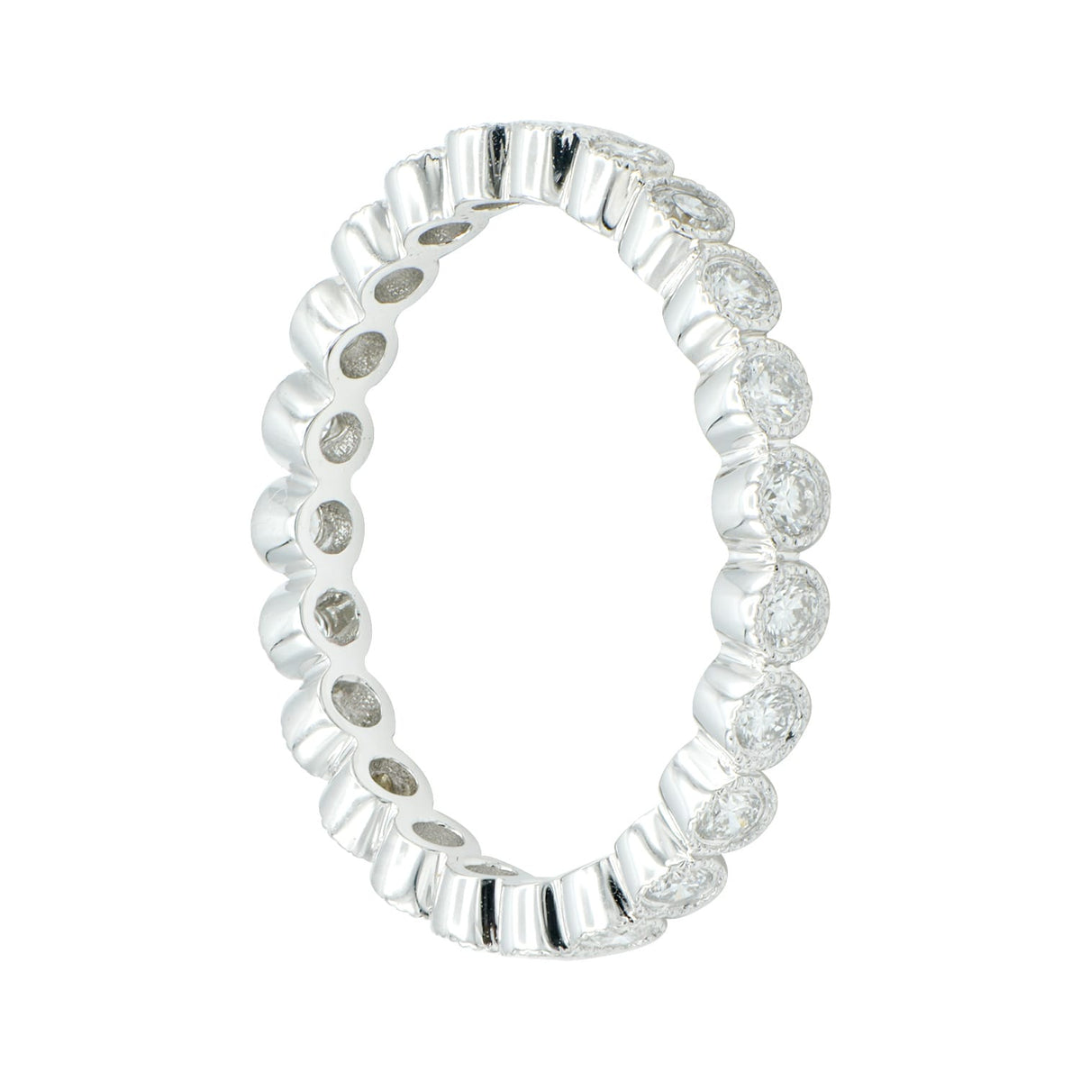 18K White Gold Diamond Band, 0.38ct