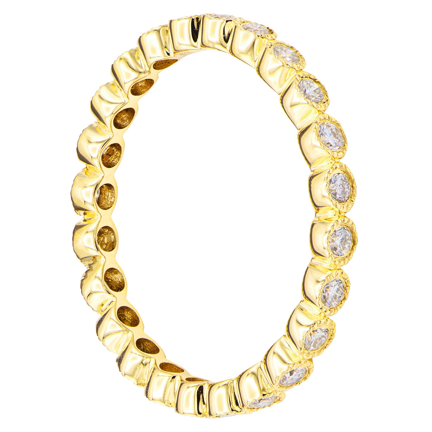 18K Yellow Gold Diamond Band, 0.38ct