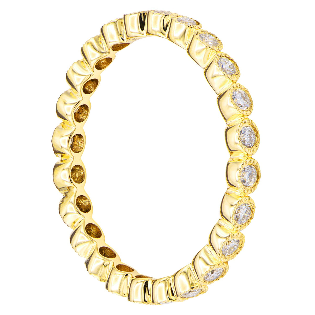 18K Yellow Gold Diamond Band, 0.38ct