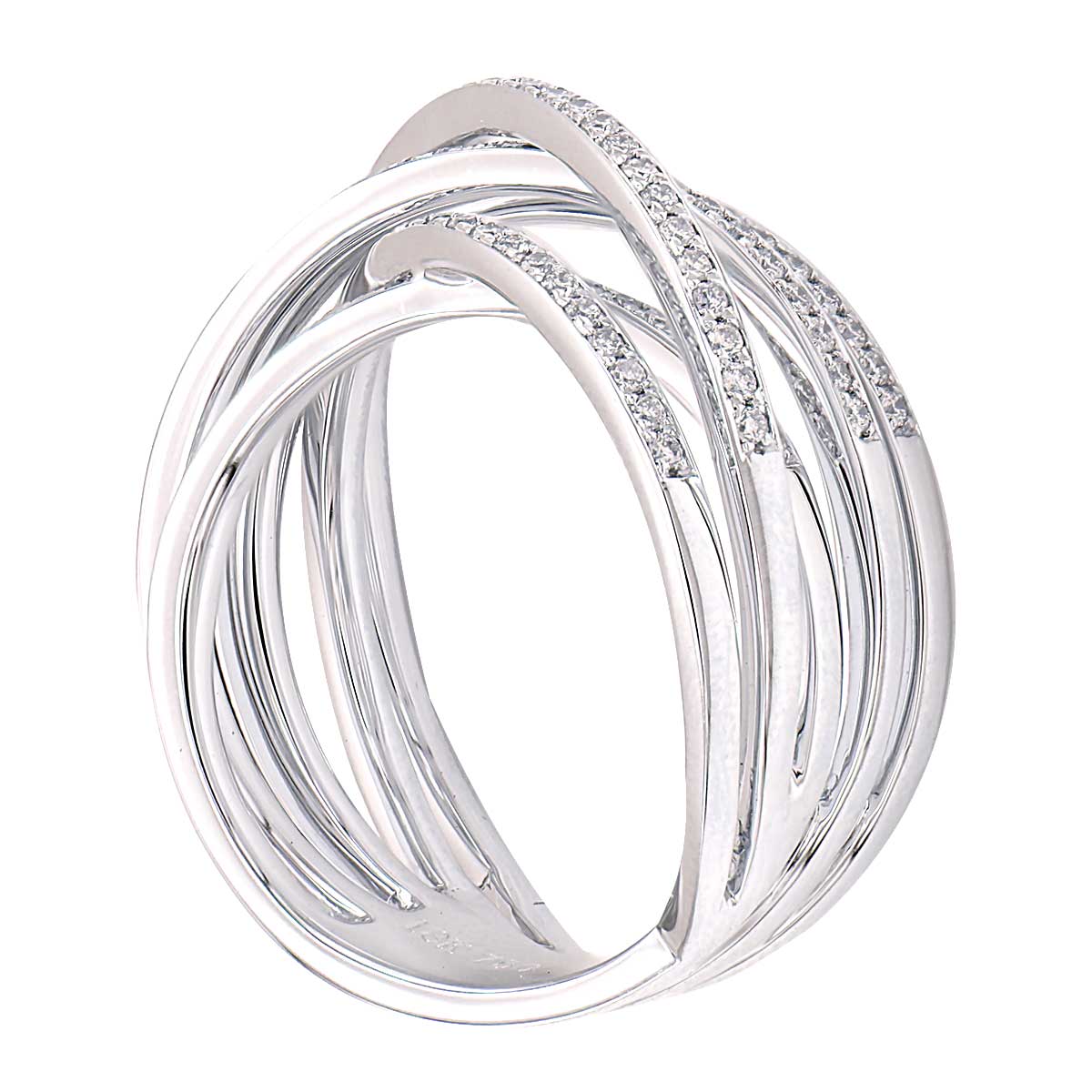 18K White GoldR Fashion Diamond Ring, 0.52ct