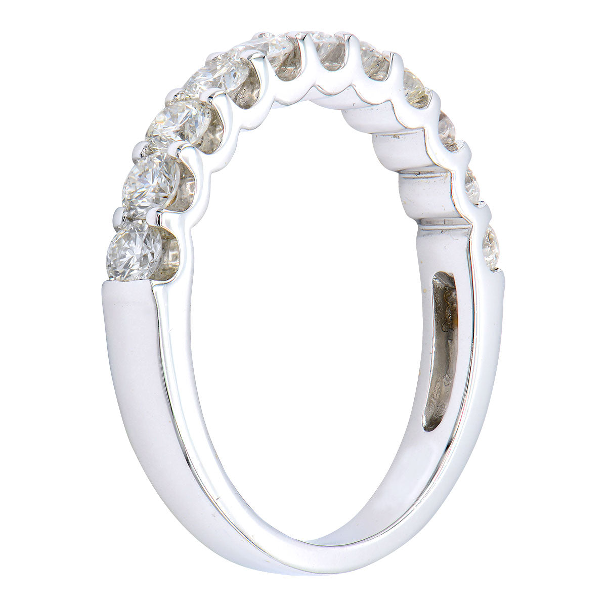 18K White Gold Diamond Band, 0.88ct