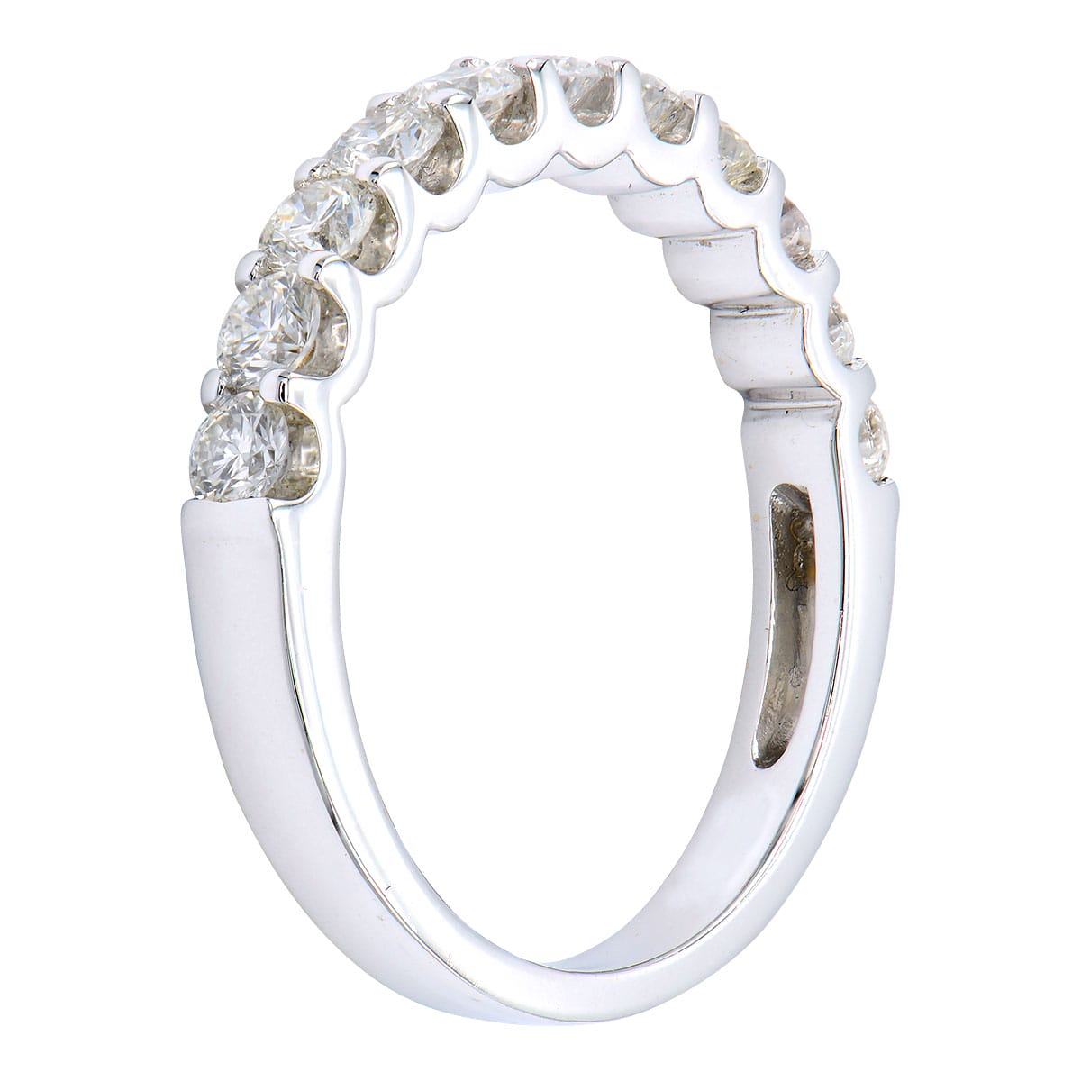 18K White Gold Diamond Band, 0.88ct