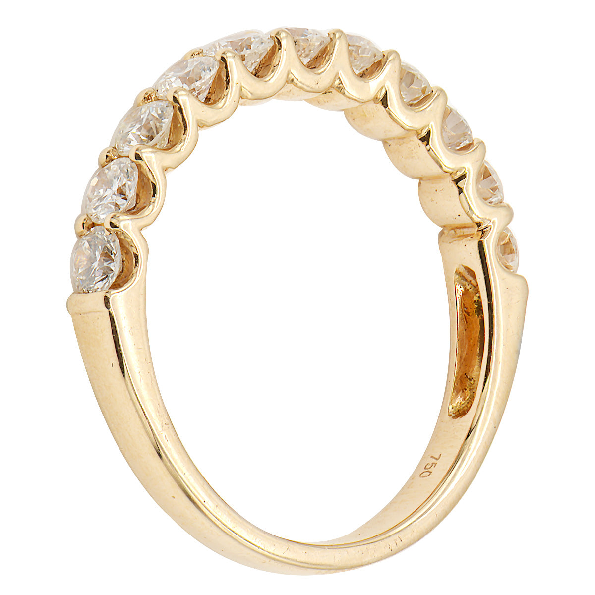 18K Rose Gold Diamond Band, 0.8ct