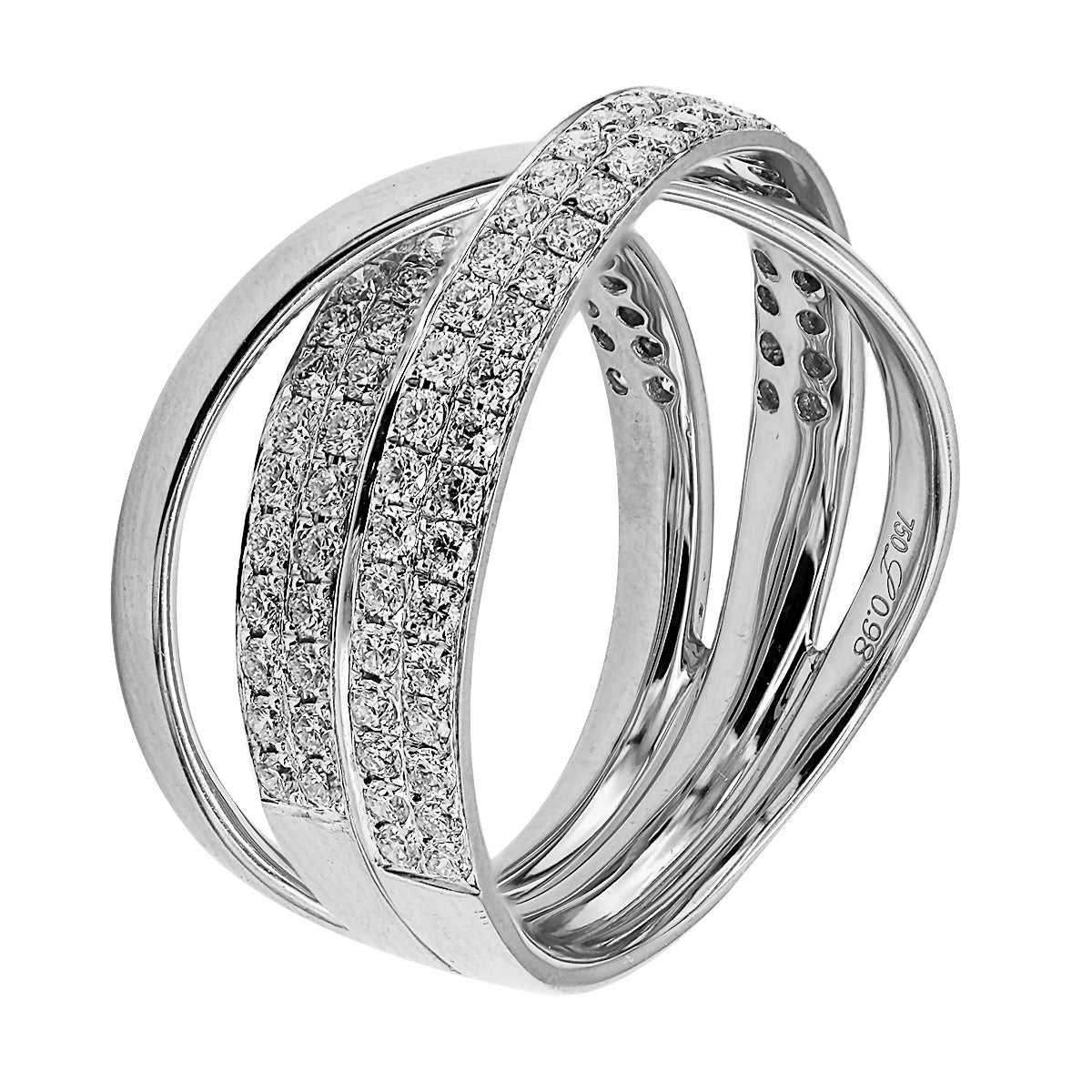 18K White Gold Fashion Diamond Ring, 0.77ct