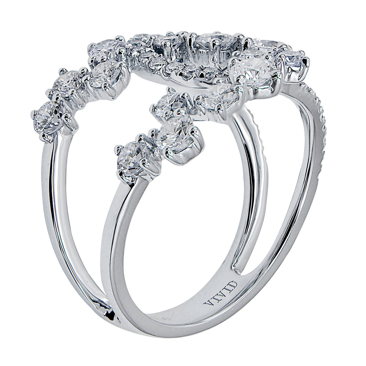 18K White Gold Fashion Diamond Ring, 1.32ct