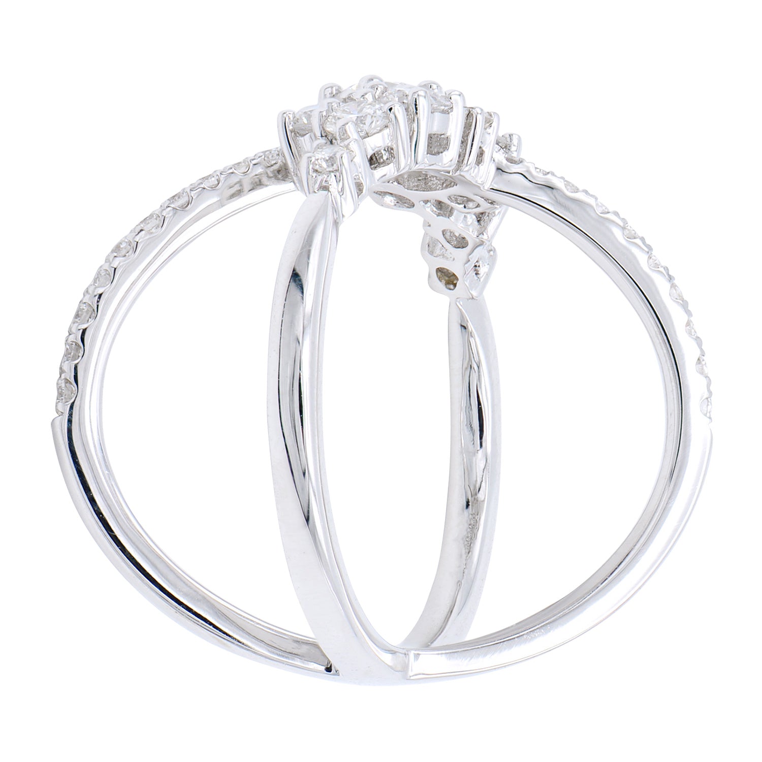 18K White Gold Fashion Diamond Ring, 0.88ct