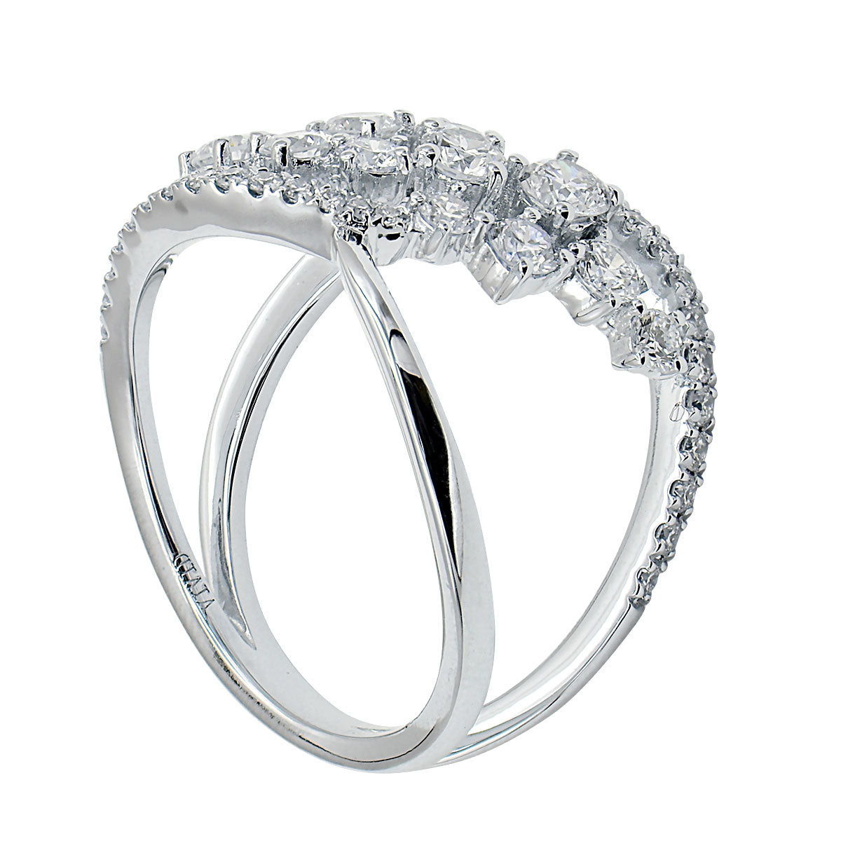 18K White Gold Fashion Diamond Ring, 1.04ct
