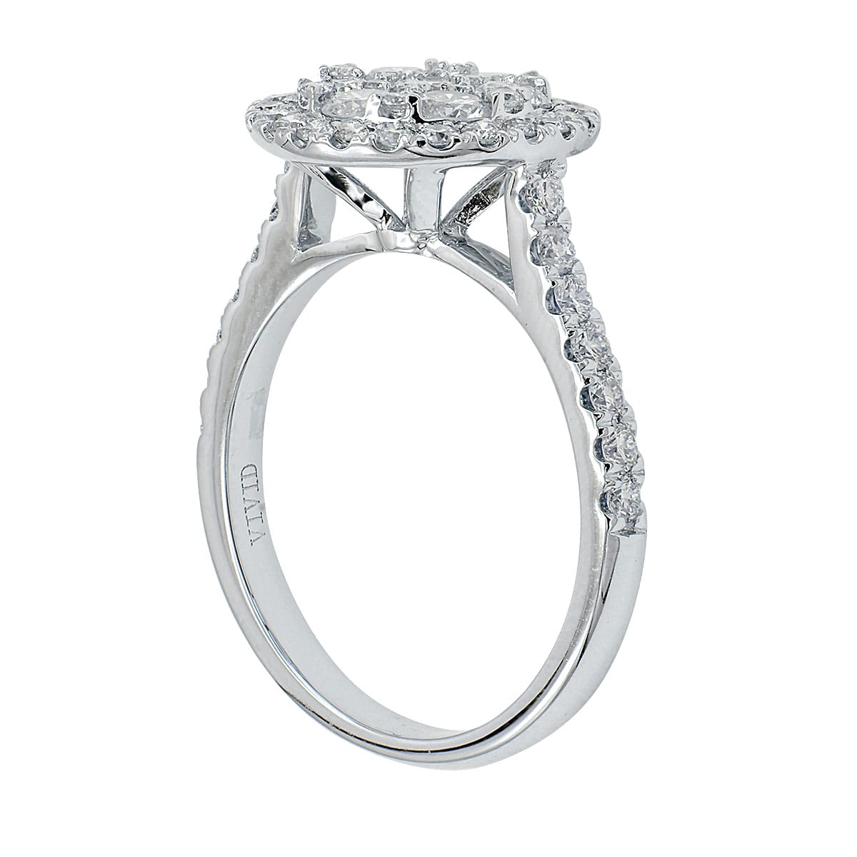 18K White Gold Fashion Diamond Ring, 1.25ct