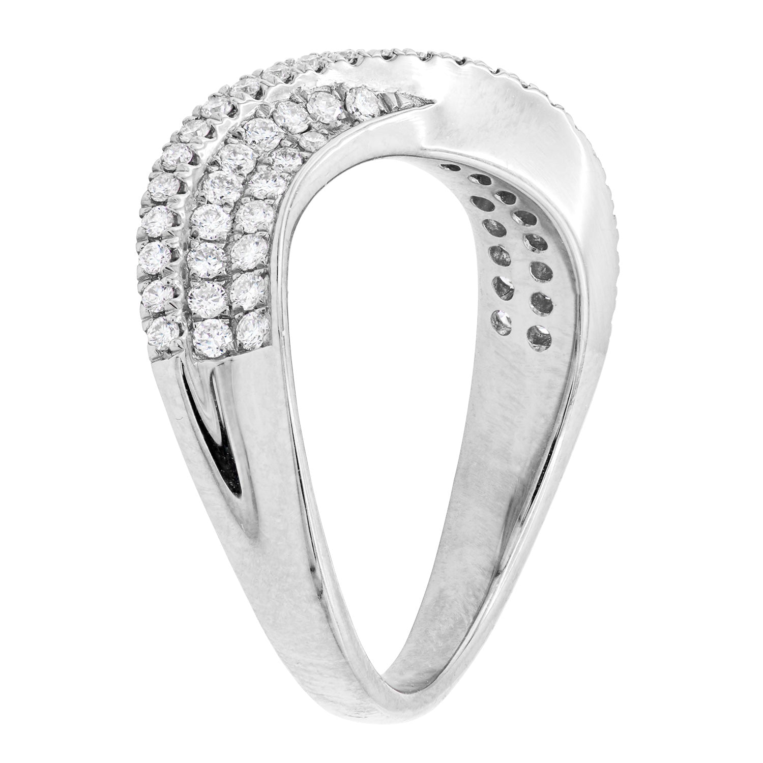 18K White Gold Fashion Diamond Ring, 0.39ct