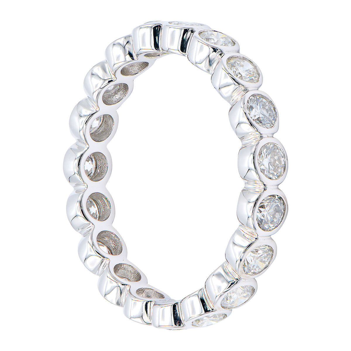 18K White Gold Diamond Band, 1.24ct