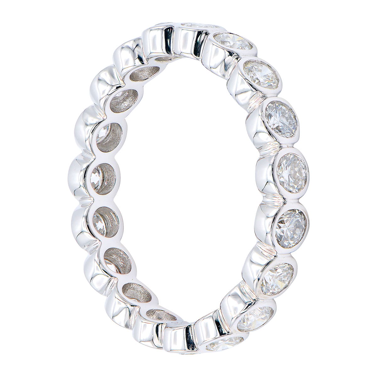 18K White Gold Diamond Band, 1.24ct