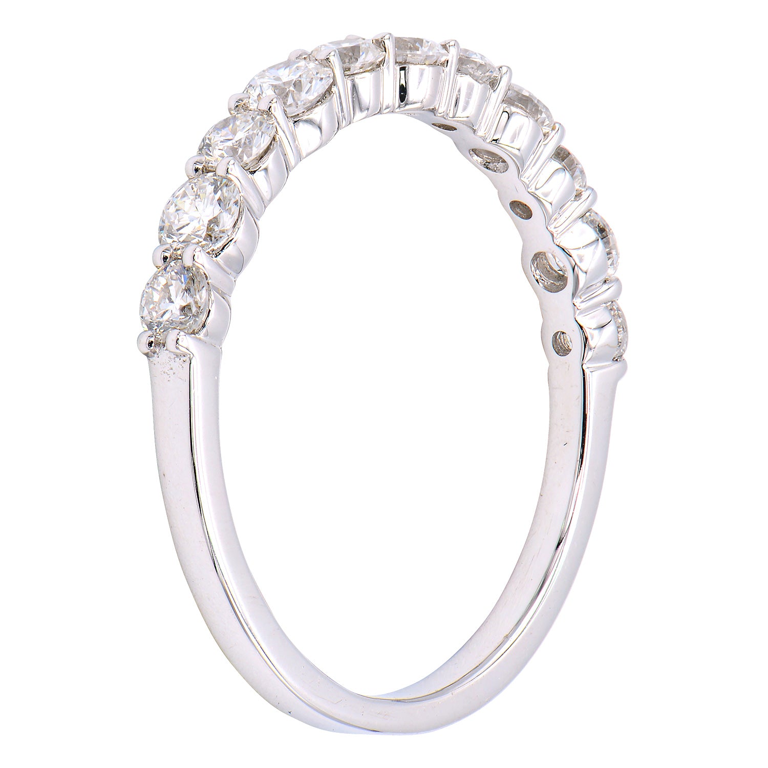 18K White Gold Diamond Band, 0.72ct