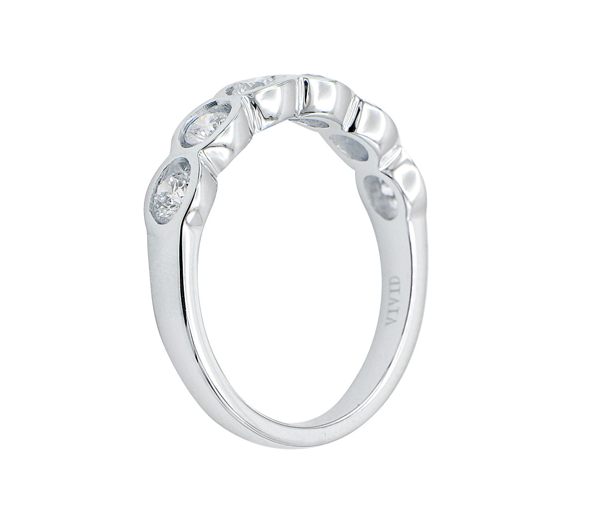 18K White Gold Diamond Band, 0.53ct