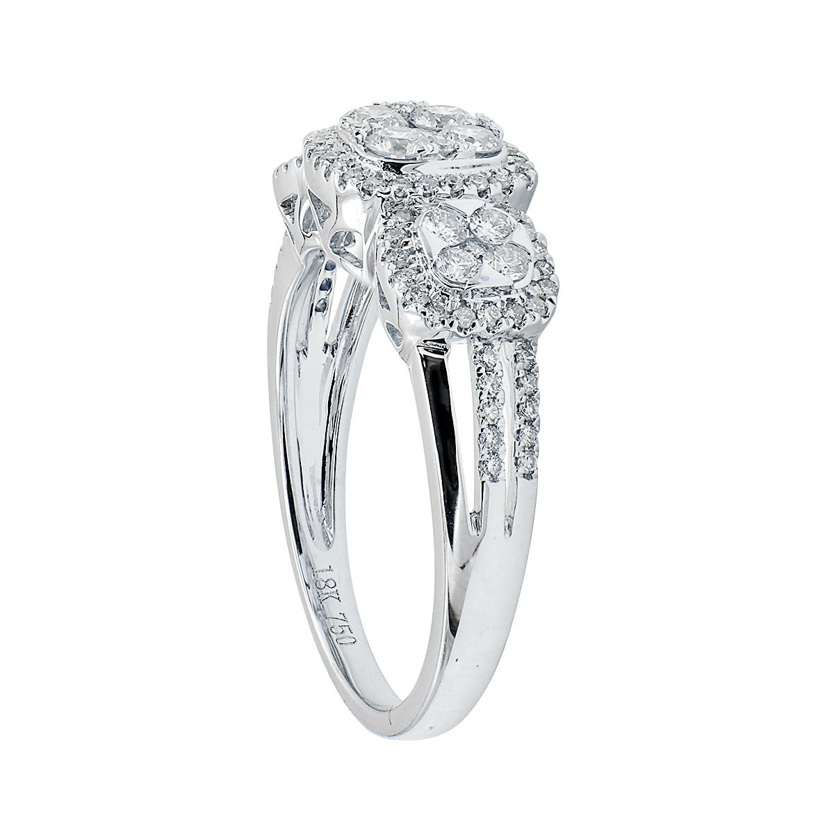 18K White Gold Fashion Diamond Ring, 0.63ct