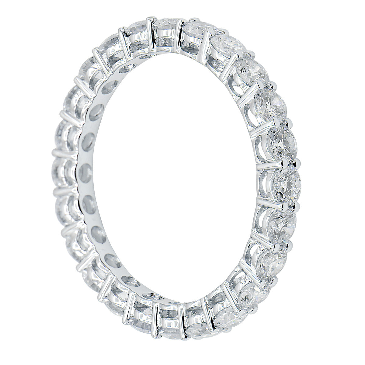 18K White Gold Diamond Band, 1.93ct