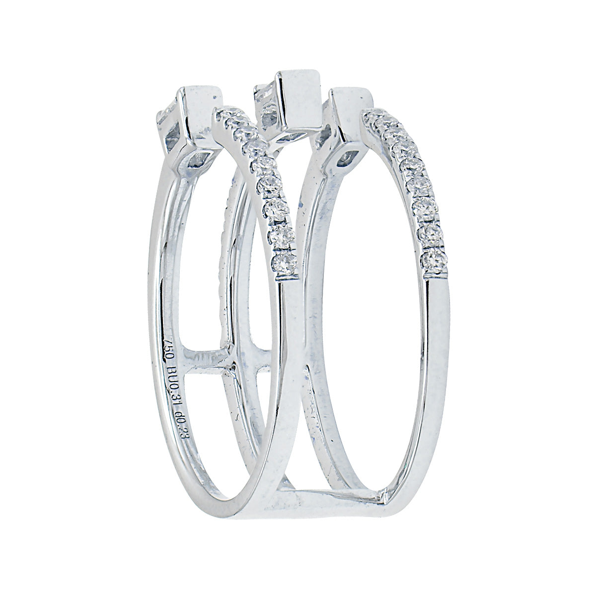 18K White Gold Fashion Diamond Ring, 0.55ct