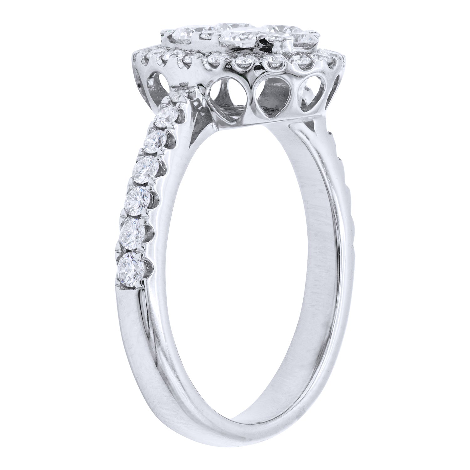 18K White Gold Fashion Diamond Ring, 1.02ct