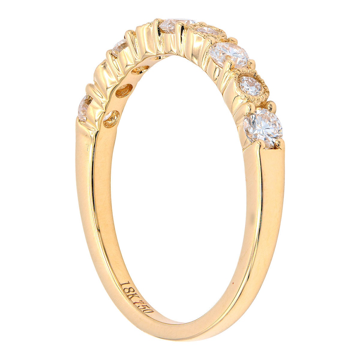 18K Yellow Gold Fashion Diamond Ring, 0.48ct