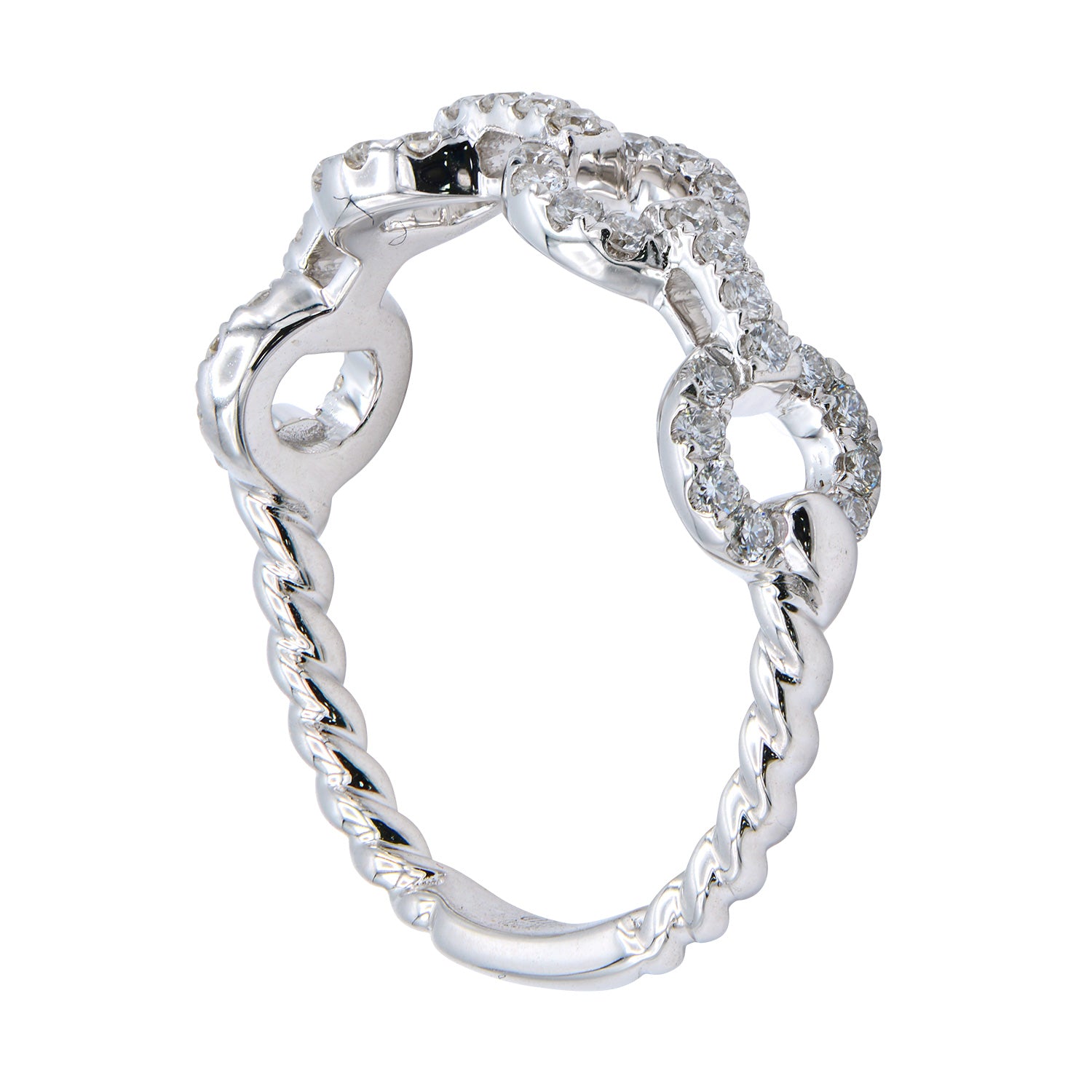 18K White Gold Fashion Diamond Ring, 0.35ct